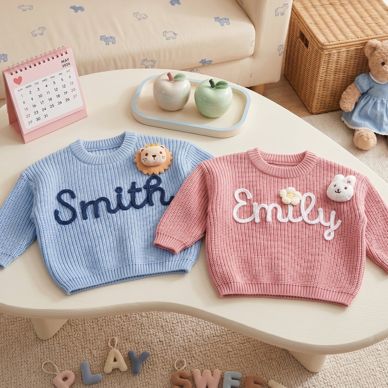 Personalized Baby Name Knit Sweater