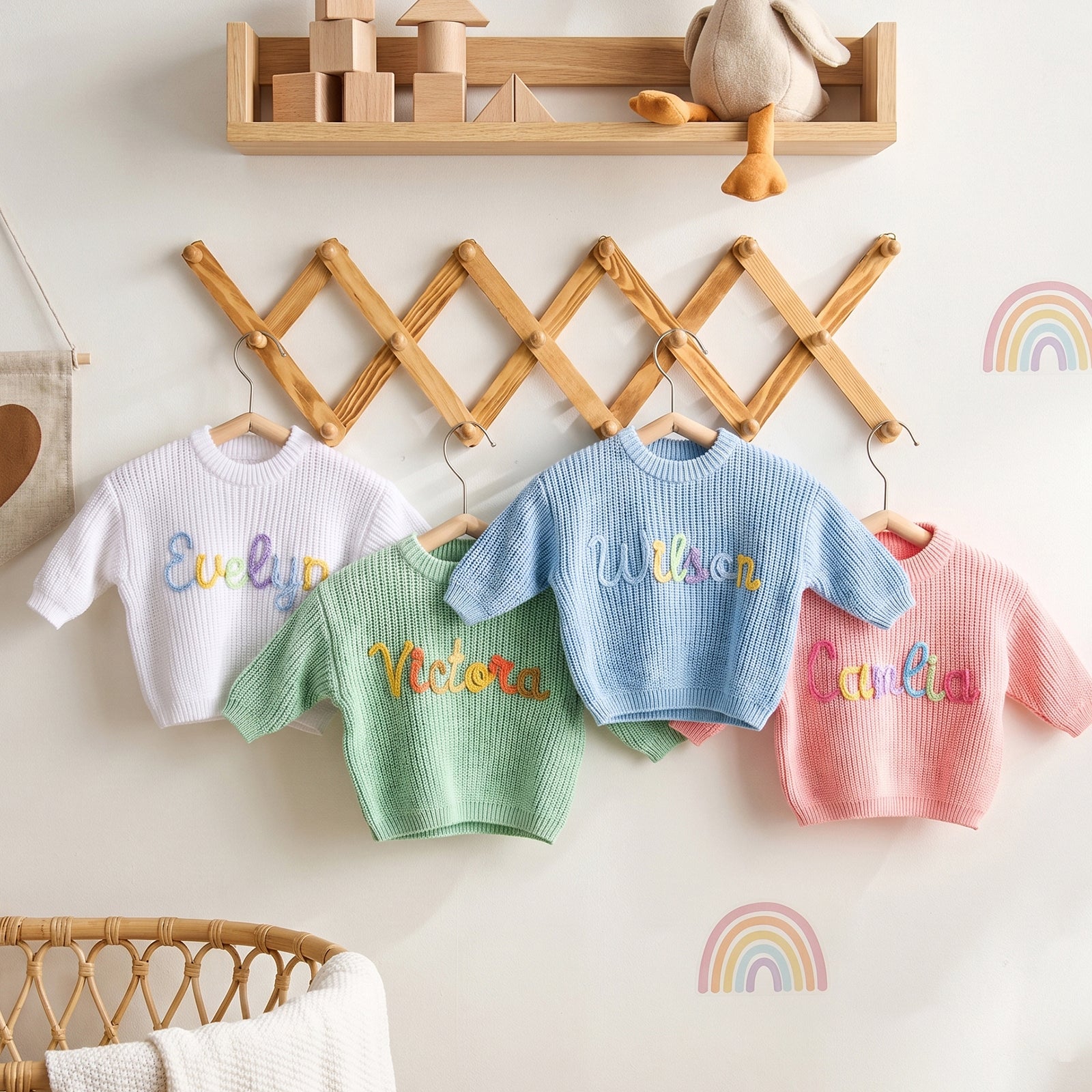 Personalized Baby Name Knit Sweater