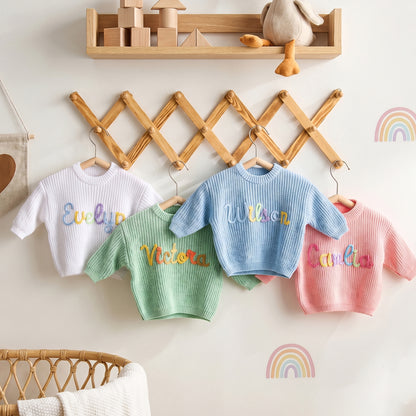 Personalized Baby Name Knit Sweater