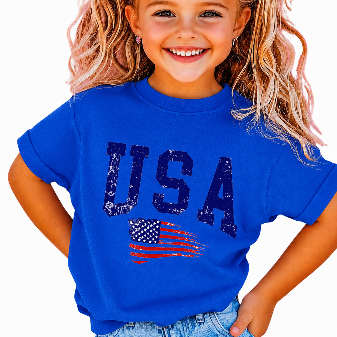 Patriotic USA 4th of July Kids T-Shirt