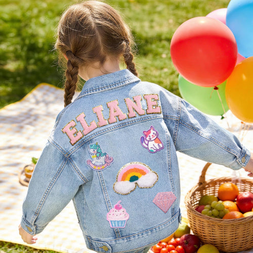 Personalized Kids Patch Denim Jacket - Sokidsun