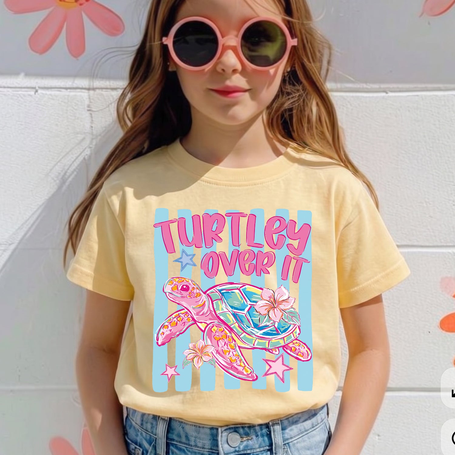 Personalized Kids Turtley Over It Graphic Tee Cute Turtle Summer T-shirt