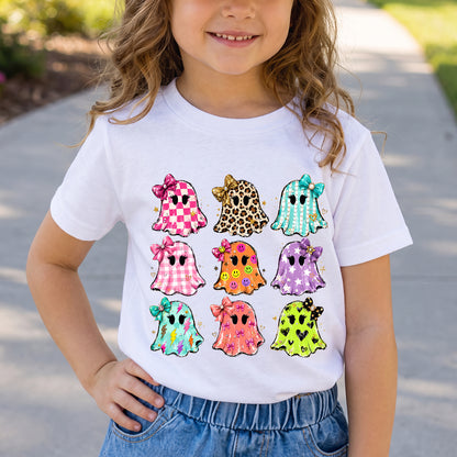 Personalized Kids Cute Ghost Halloween Graphic T-Shirt