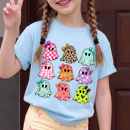 Personalized Kids Cute Ghost Halloween Graphic T-Shirt