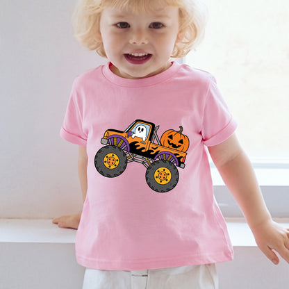Personalized Kids Monster Truck Halloween Graphic T-Shirt