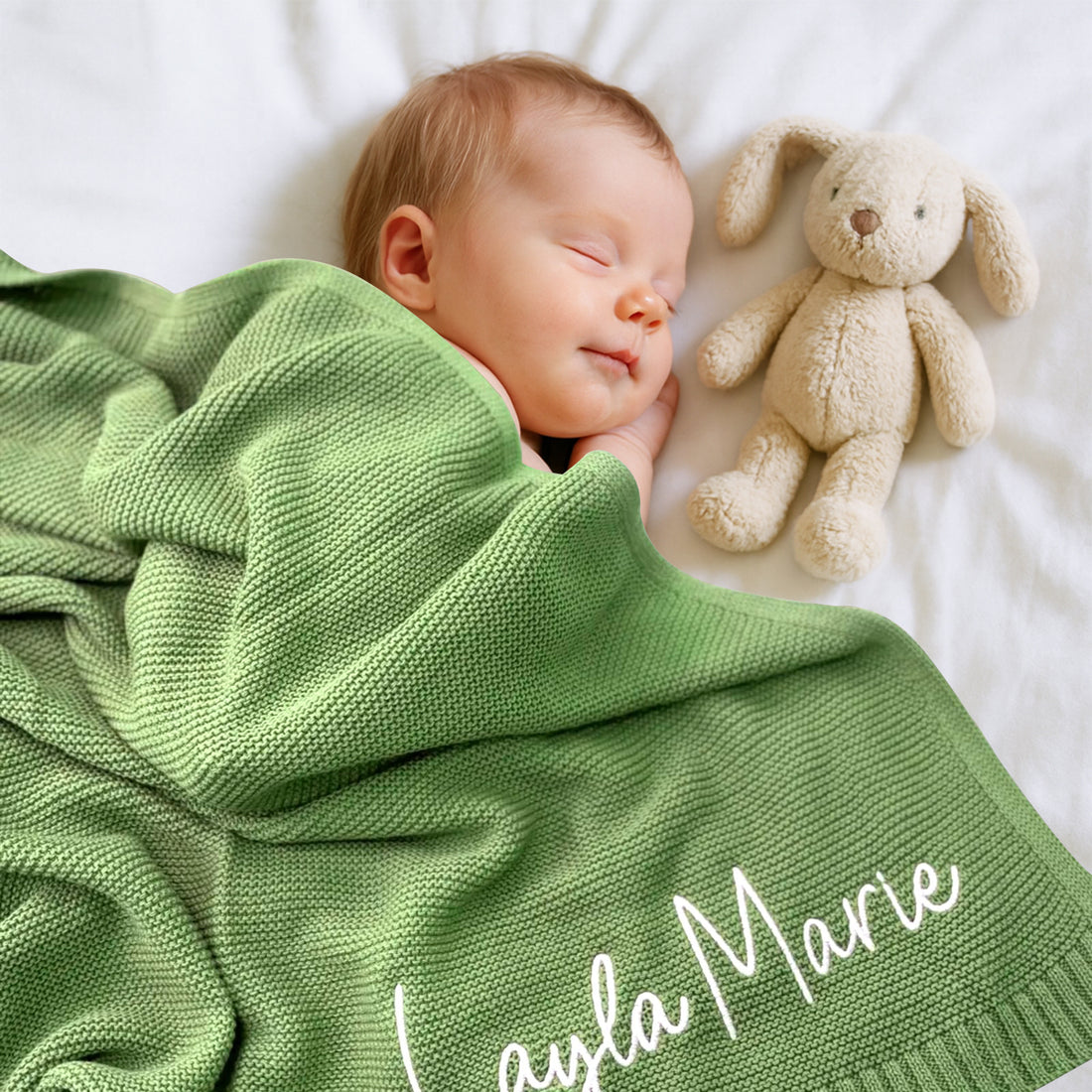 Personalized Baby Name Knit Blanket