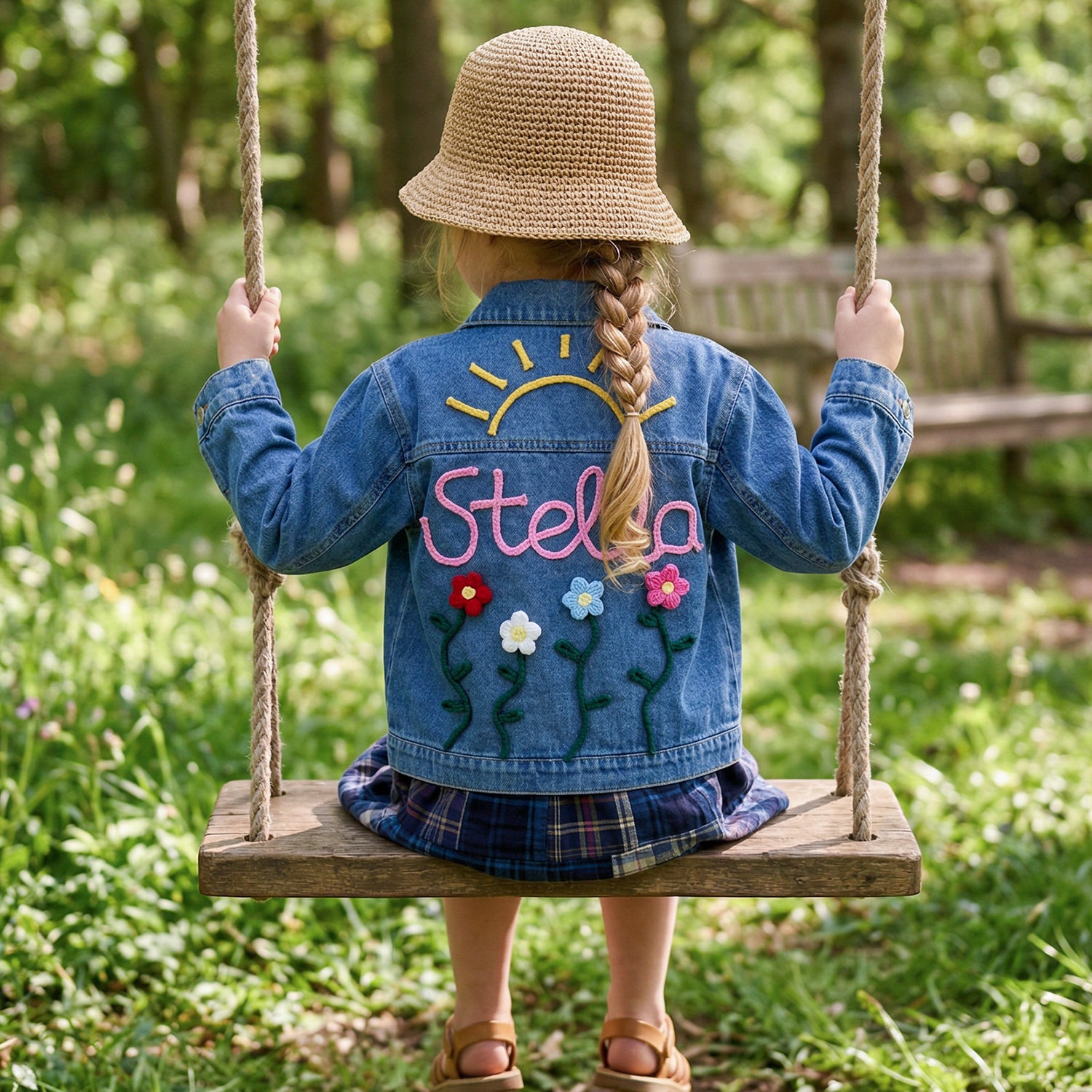 Adorable Personalized Kids Name Denim Jacket - Sokidsun