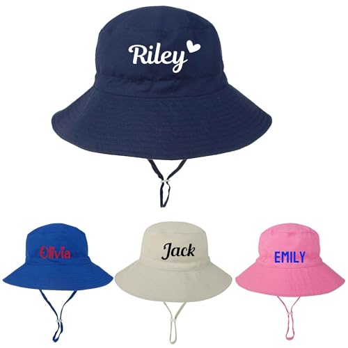 Personalized Kids Cotton Bucket Hat With Chin Strap - Sokidsun