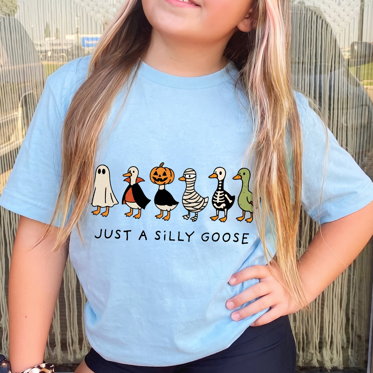 Personalized Kids Silly Goose Halloween Graphic T-Shirt