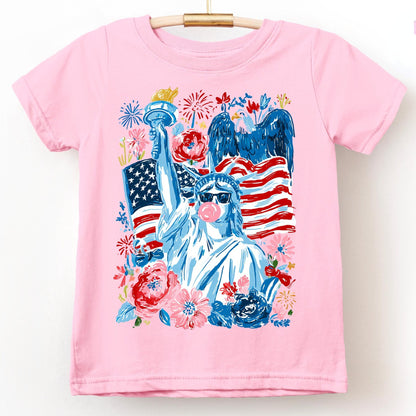 Girls Patriotic Statue of Liberty T-Shirt