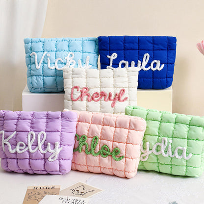Personalized Embroidered Name Travel Cosmetic Organizer