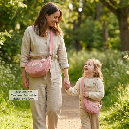 Personalized Kids Crescent Crossbody Bag