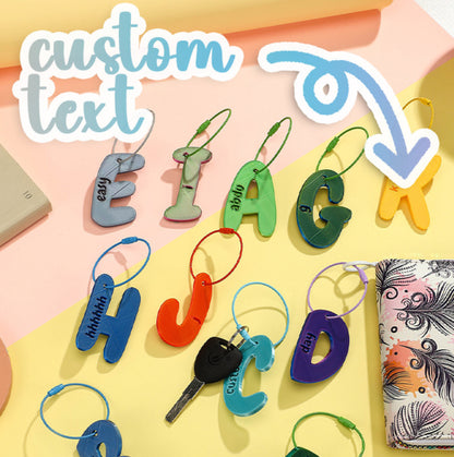 Personalized Initial Name Tag Keychain