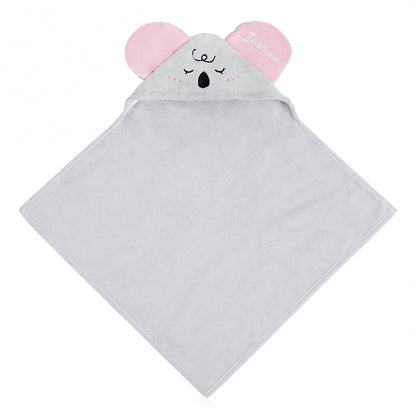 Personalized Koala Hooded Bath Towel with Name