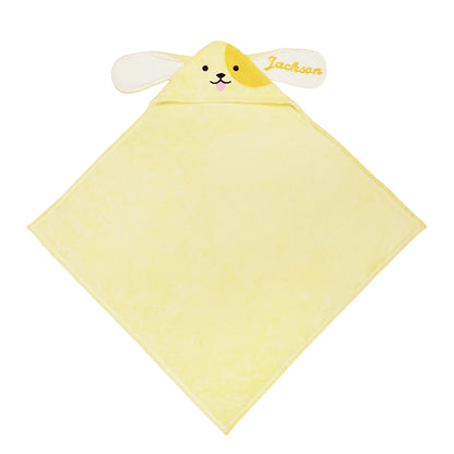 Personalized Puppy Hooded Bath Towel with Name