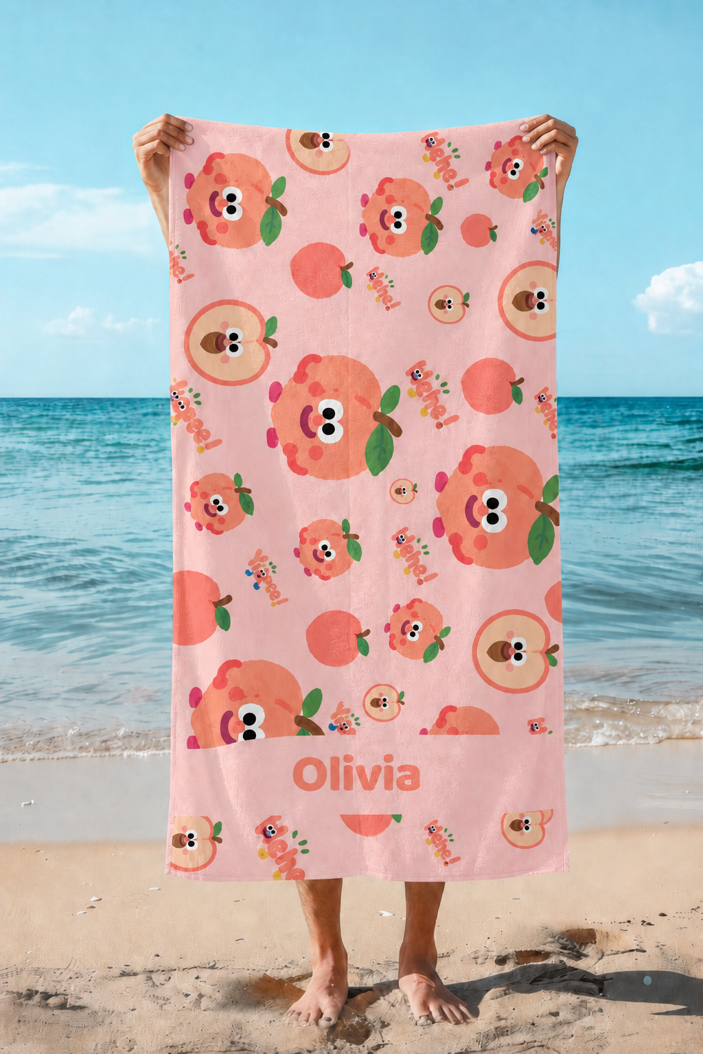 Personalized Kids’ Colorful Fruit Beach Towel