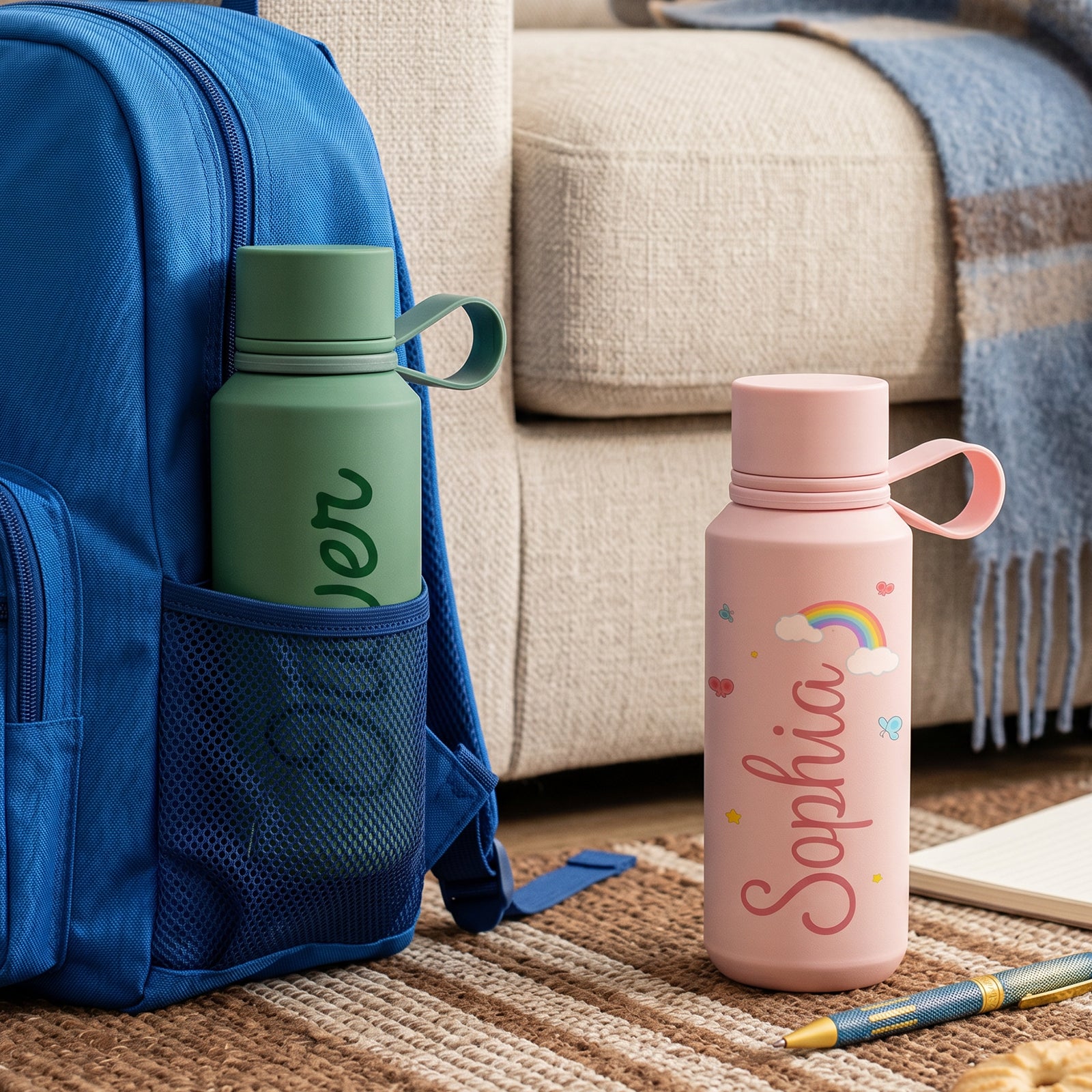 Personalized Kids School Water Bottle with Name