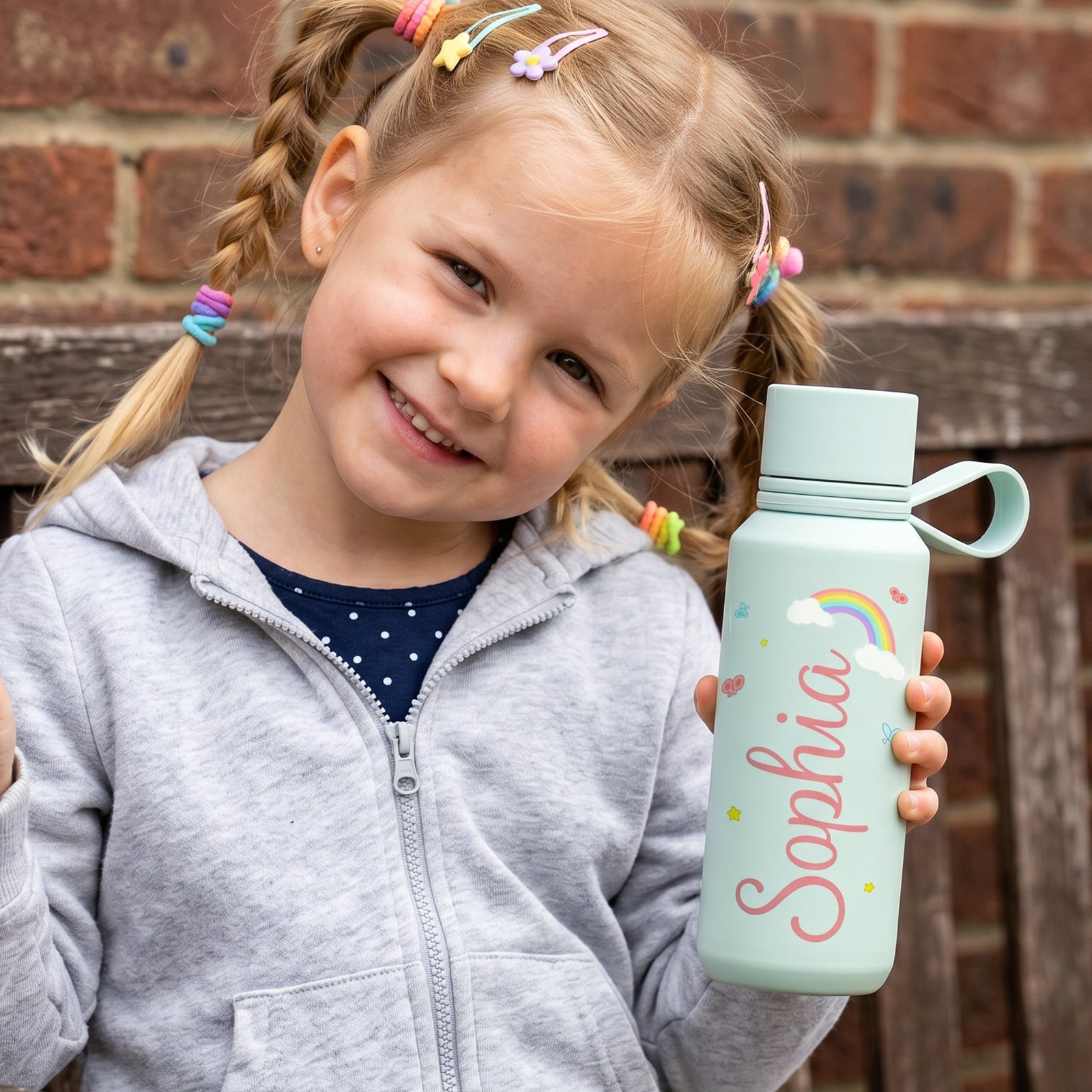 Personalized Kids School Water Bottle with Name