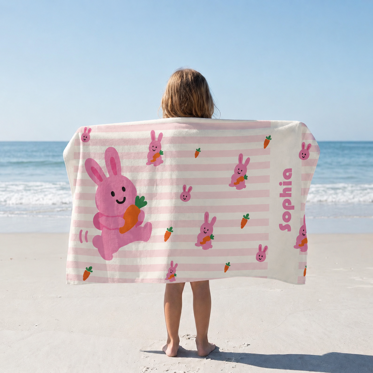 Personalized Kids’ Adorable Animal Beach Towel