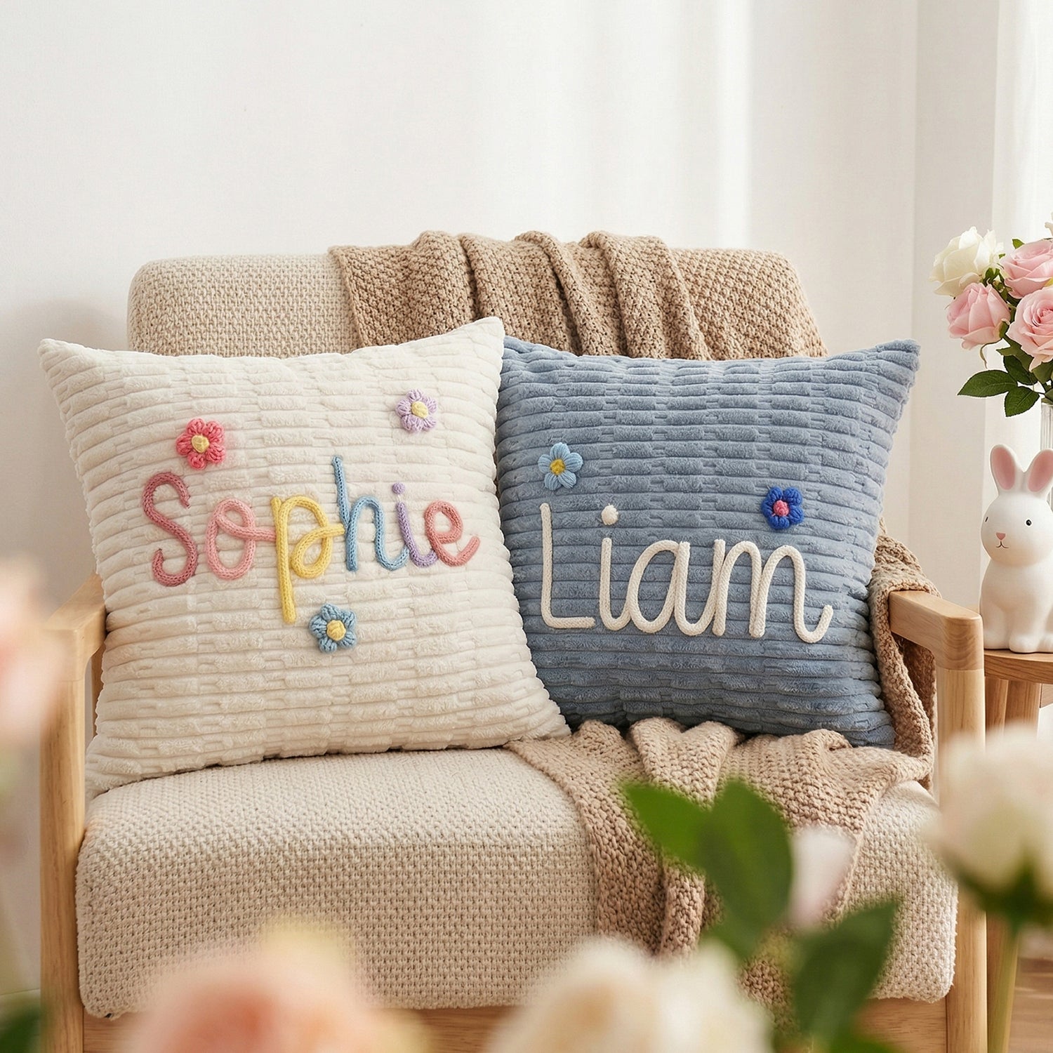 Personalized Kids Name Decorative Pillow