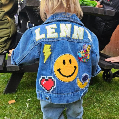Personalized Patch Denim Jacket - Sokidsun