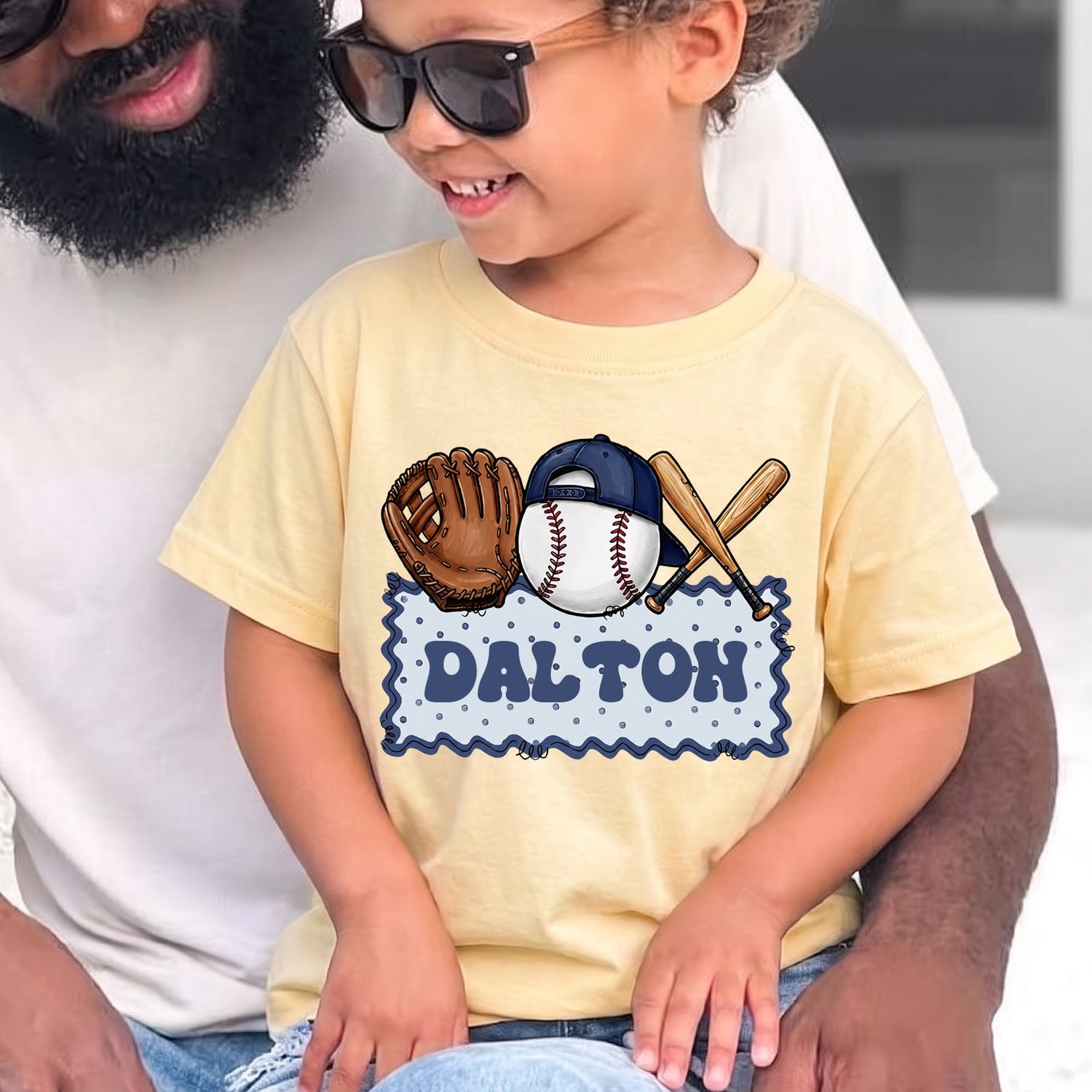 Personalized Boys Baseball T-shirt with Custom Name