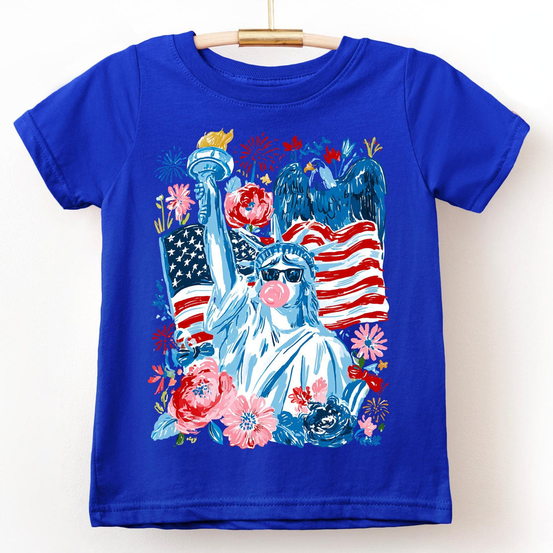 Girls Patriotic Statue of Liberty T-Shirt