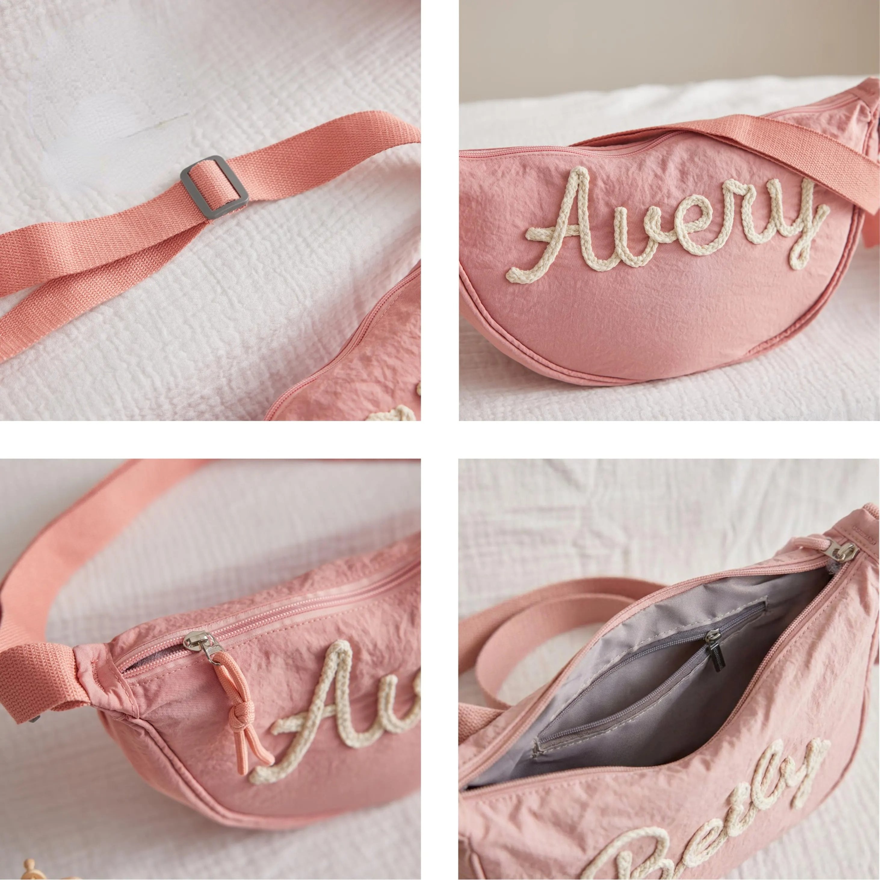 Personalized Kids Crescent Crossbody Bag
