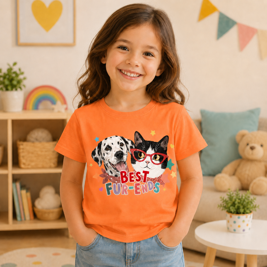 Personalized Kids’ Cute Pet Best Friends T-Shirt