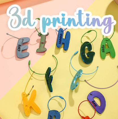 Personalized Initial Name Tag Keychain