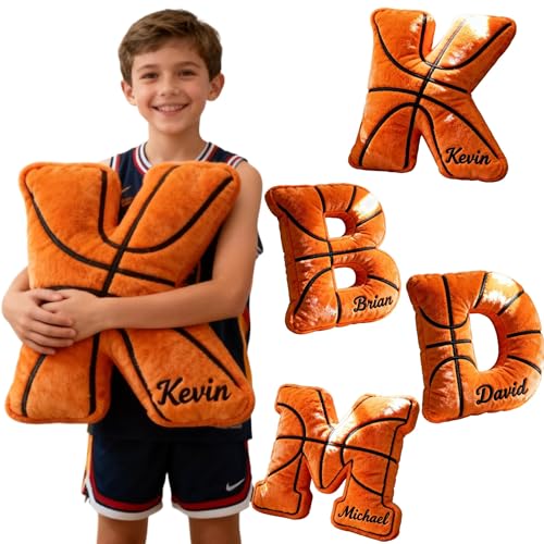 Personalized Kids Basketball Letter Pillow - Sokidsun