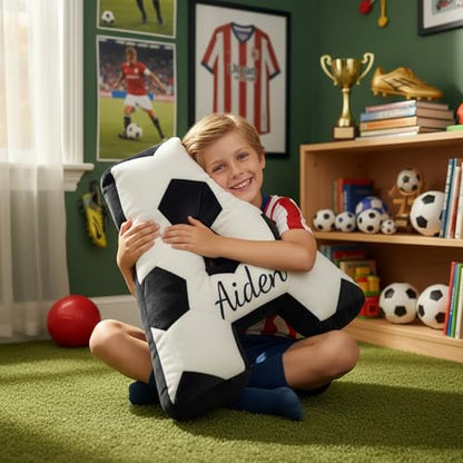 Personalized Kids Soccer Letter Pillow - Sokidsun