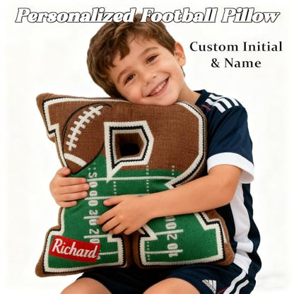 Personalized Kids Football Letter Pillow - Sokidsun