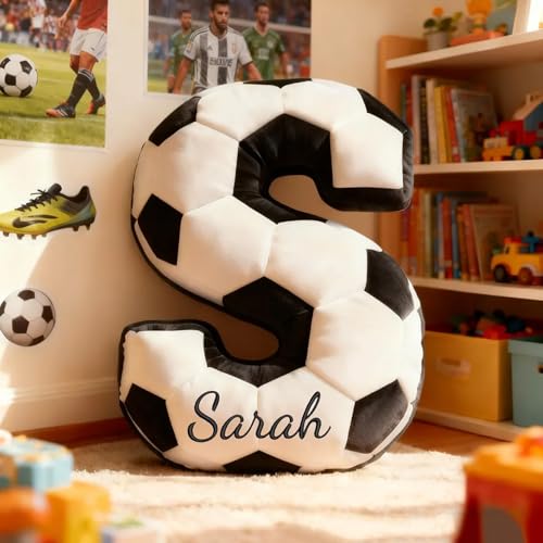 Personalized Kids Soccer Letter Pillow - Sokidsun