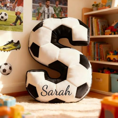 Personalized Kids Soccer Letter Pillow - Sokidsun