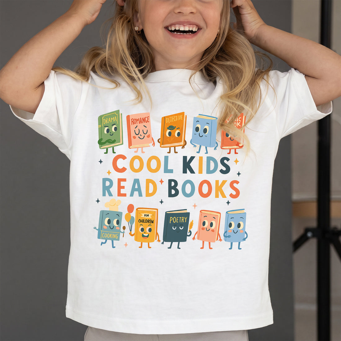 Personalized Cool Kids Read Books Graphic T-shirt