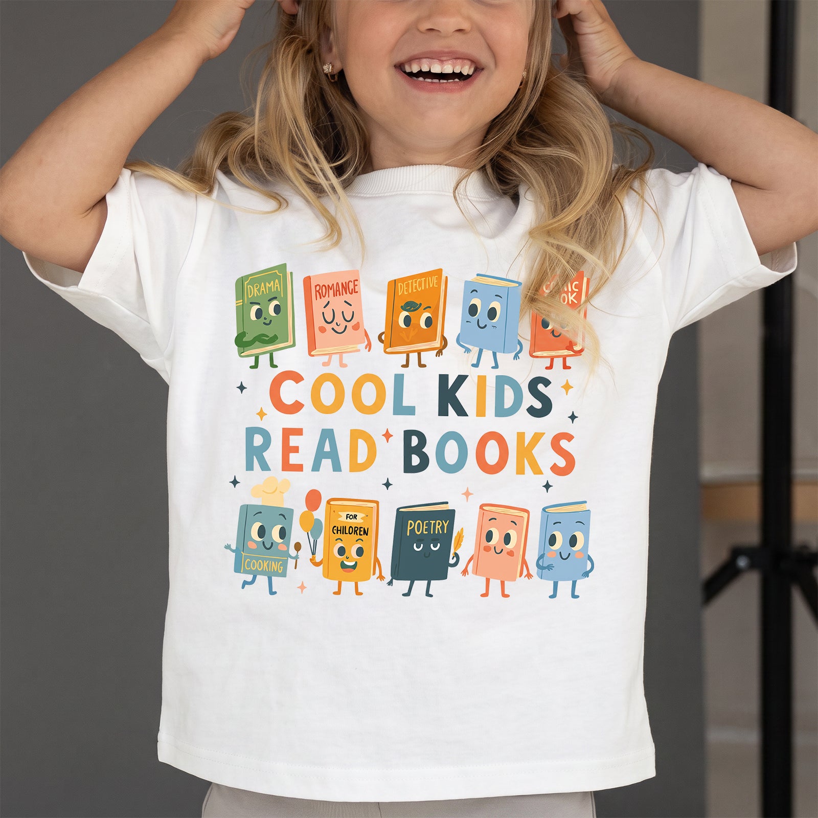 Personalized Cool Kids Read Books Graphic T-shirt