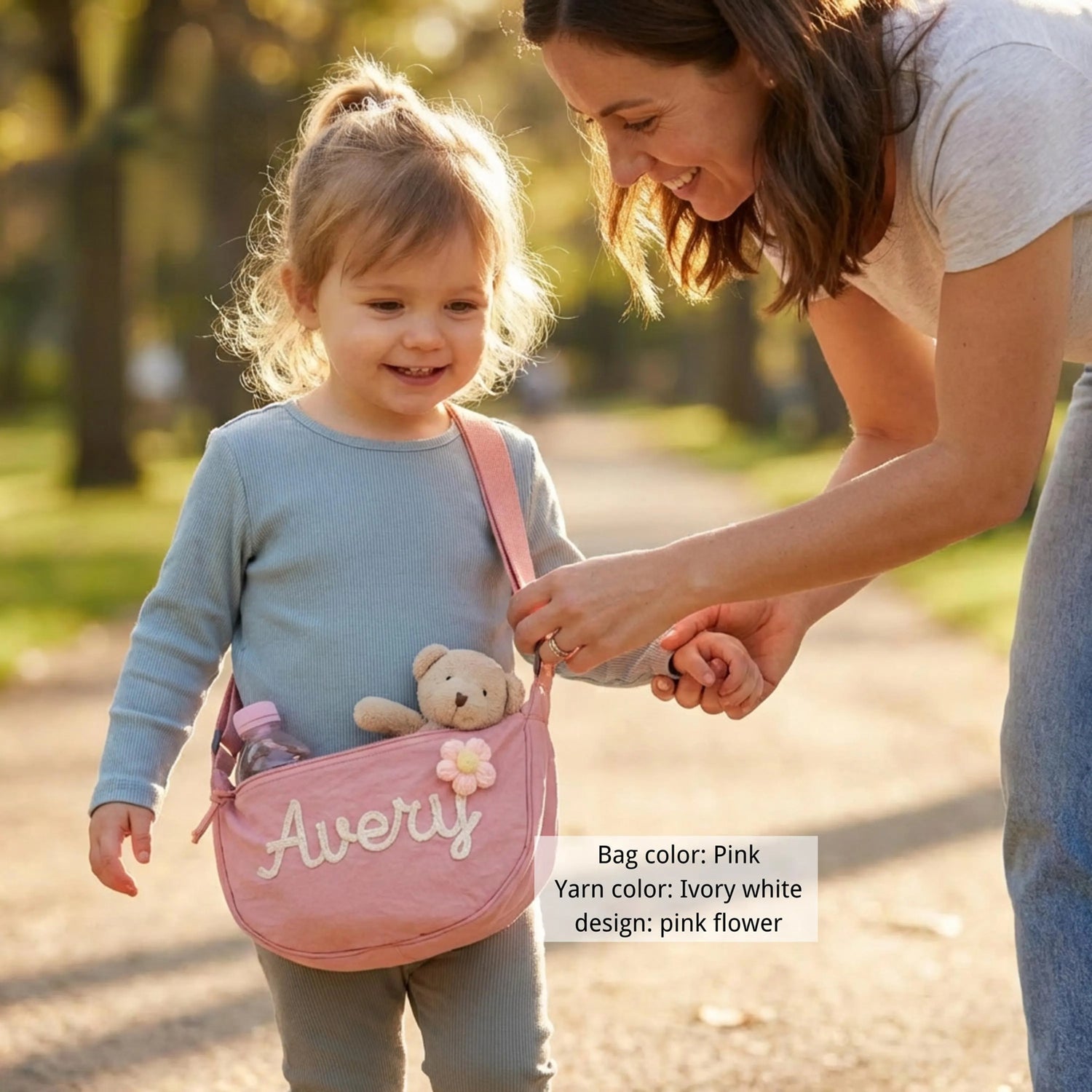 Personalized Kids Crescent Crossbody Bag