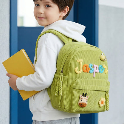 Personalized Back-to-School Corduroy Backpack for Kids