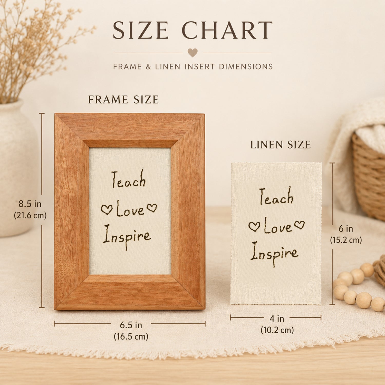 Personalized Handwriting Embroidery Wooden Keepsake Frame from Your Writing