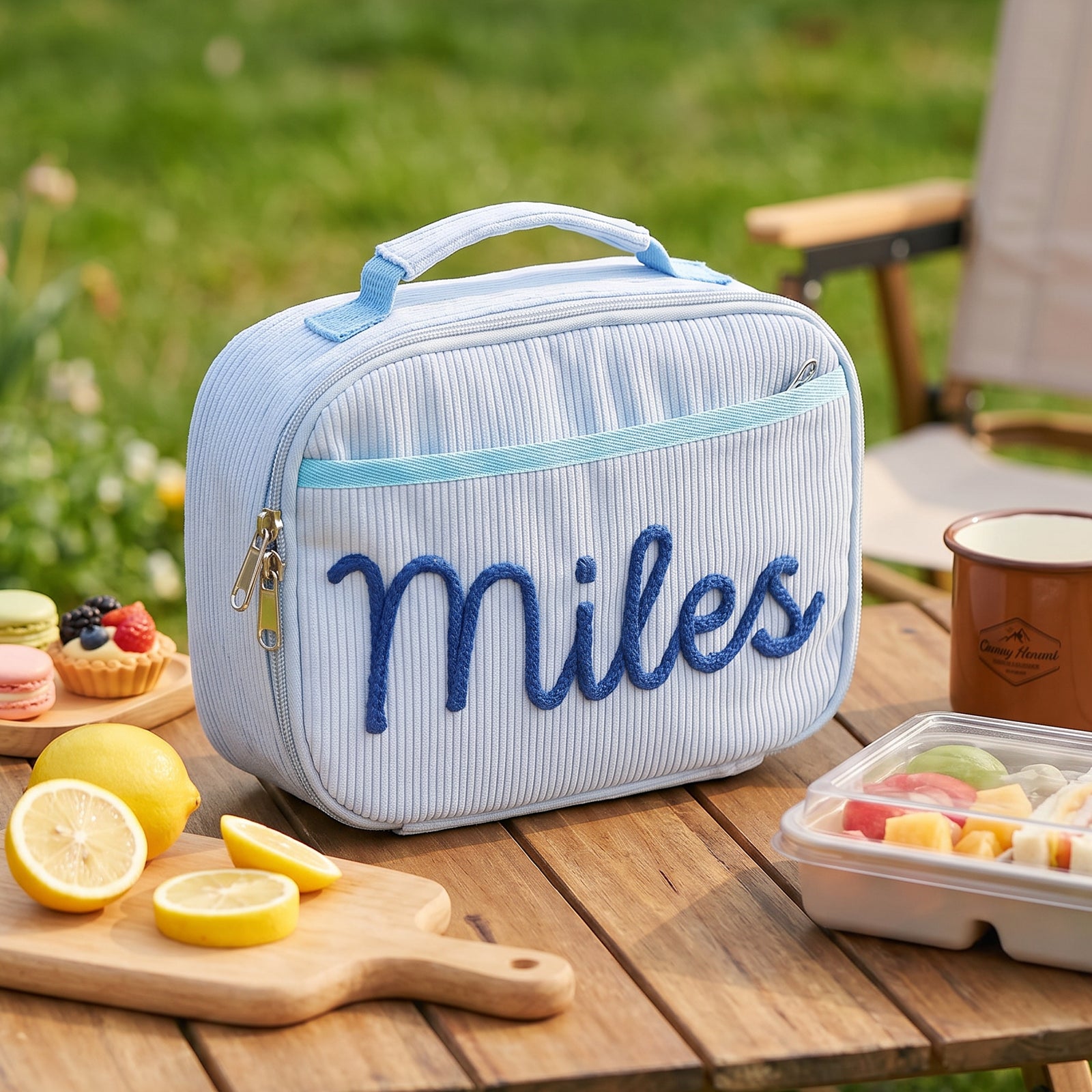 Personalized Kids Corduroy Lunch Bag