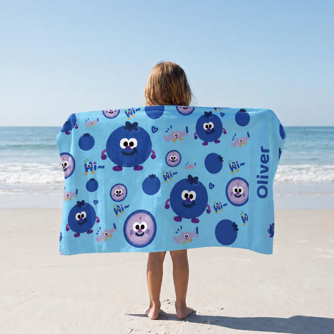 Personalized Kids’ Colorful Fruit Beach Towel