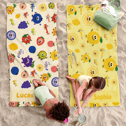 Personalized Kids’ Colorful Fruit Beach Towel