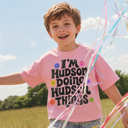 Personalized Kids’ Retro Quote Graphic T-Shirt