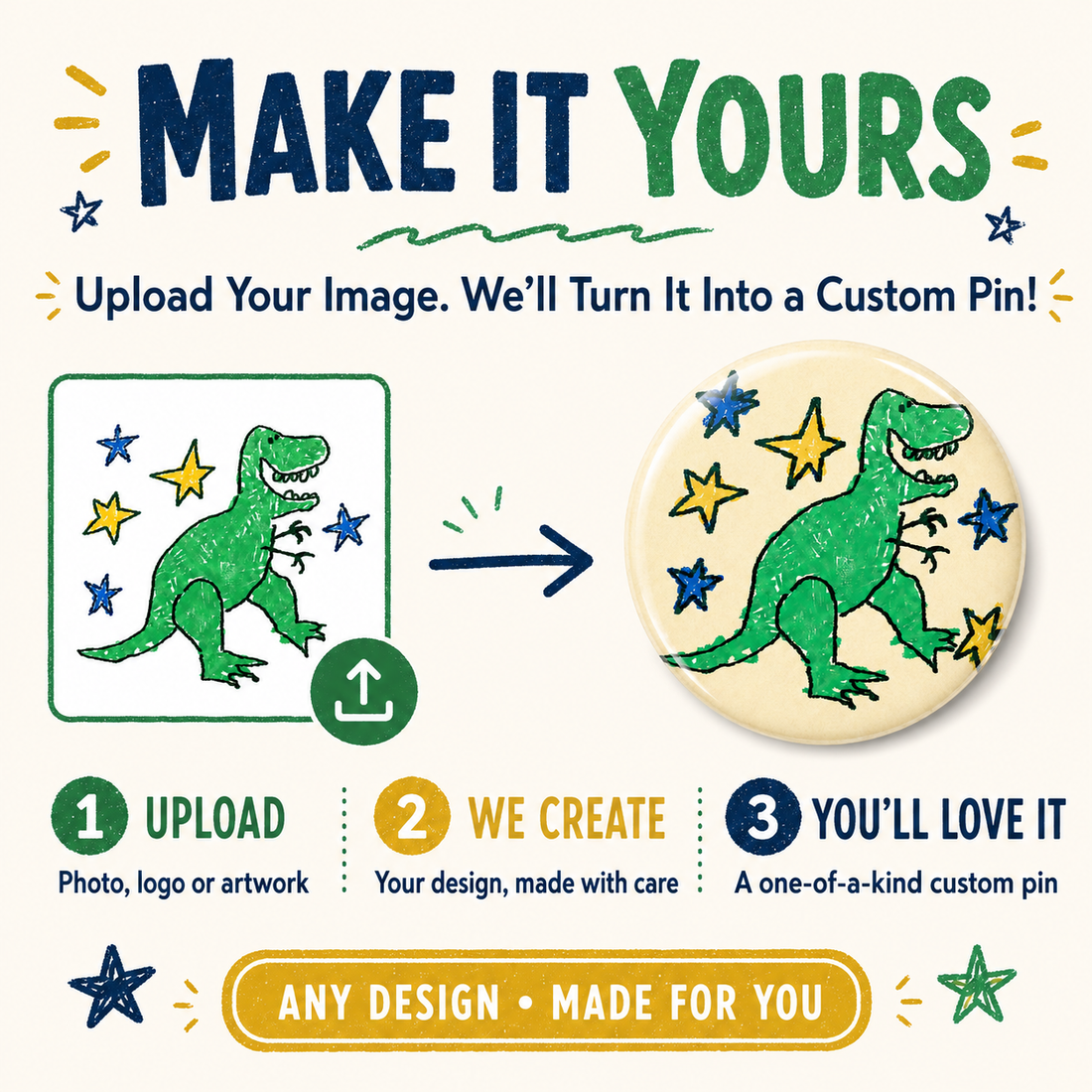 Create Your Own Custom Pins &amp; Badges – Personalized Merch Made Easy