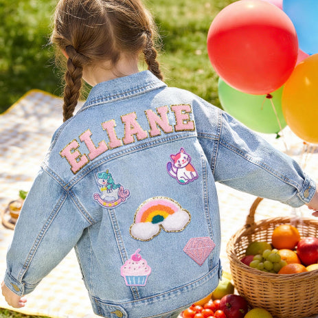 Custom Kids Patch Denim Jacket