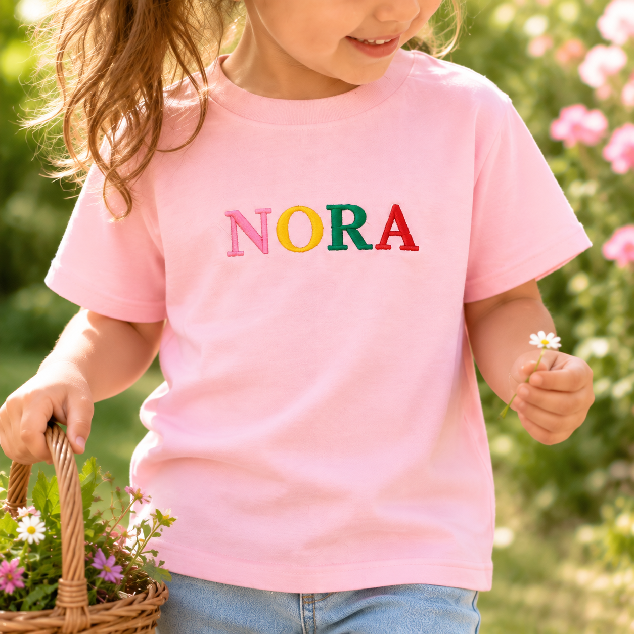 Personalized Embroidered Name T-shirt for Kids