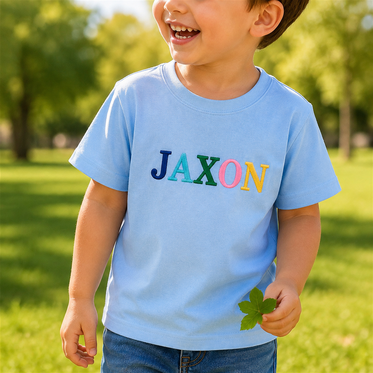 Personalized Embroidered Name T-shirt for Kids