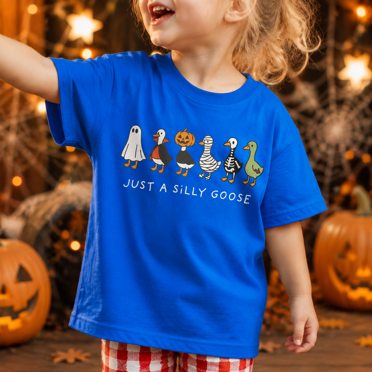 Personalized Kids Silly Goose Halloween Graphic T-Shirt