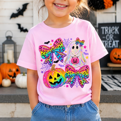 Personalized Kids Cute Ghost Halloween Graphic T-Shirt